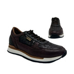 Sneakers en piel de Alligator color Tabaco