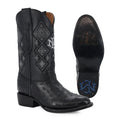 Bota Avestruz Oval Negro