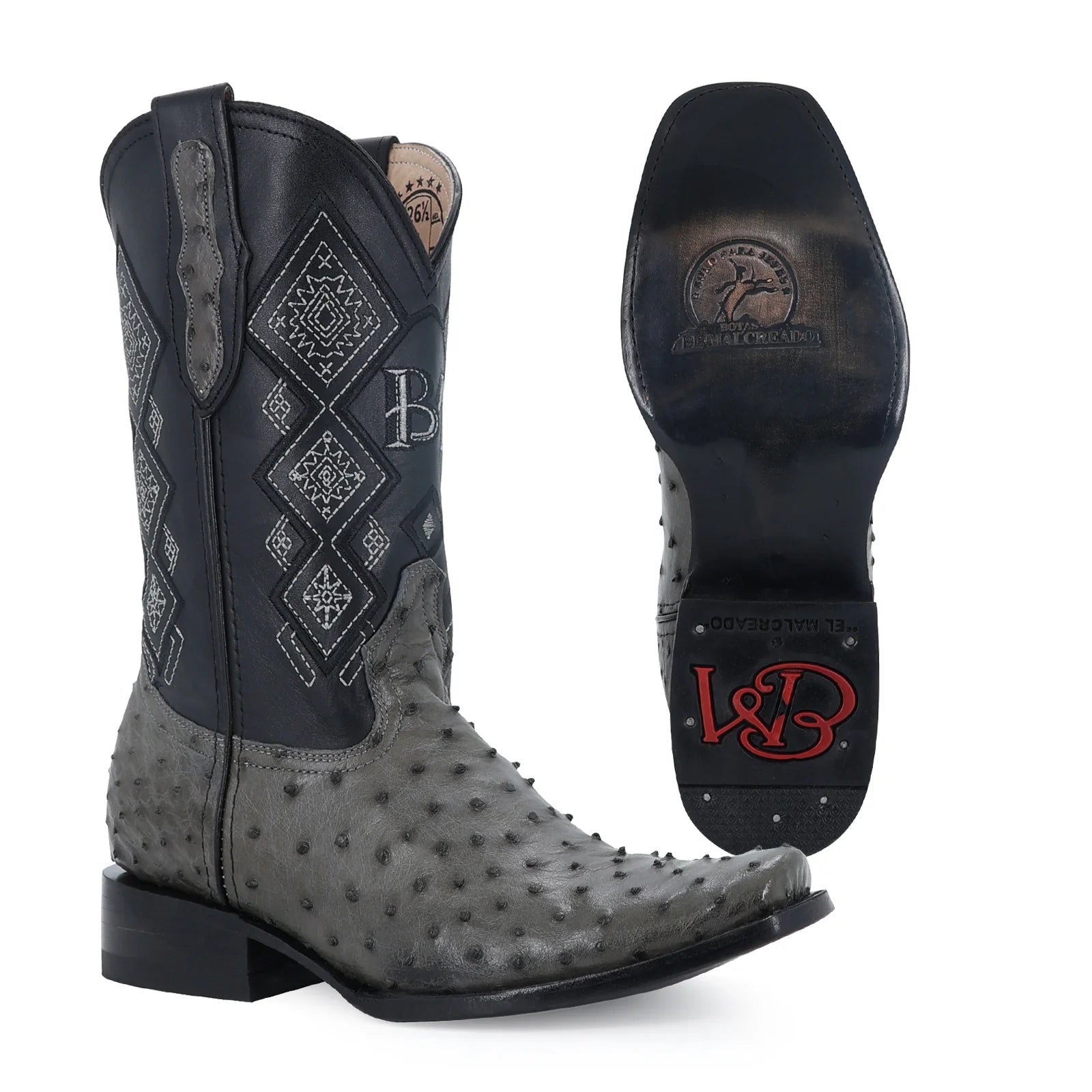 Bota Dubay Avestruz Gris