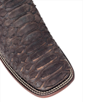 Bota Bulldog en piel de Pitón Nobuck color Tabaco