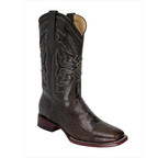 Bota Bulldog en piel de Pata de Avestruz color Tabaco