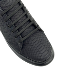 Sneakers Casuales en piel de Pitón color Negro