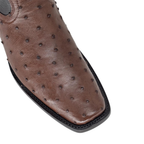Bota Dubai en piel de Avestruz color Tabaco con Cinto