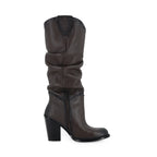 Bota Casual Alta en piel de Res color Chocolate