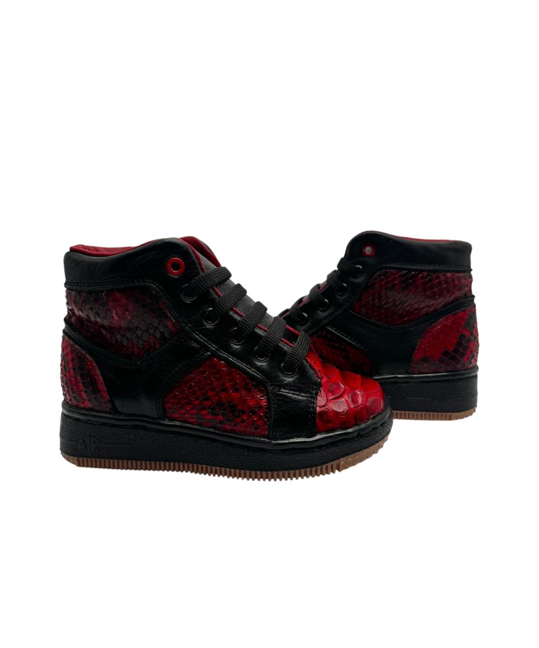 Zeus Kids Python Rojo Lustrado
