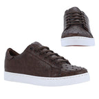 Sneakers en piel de Avestruz color Tabaco