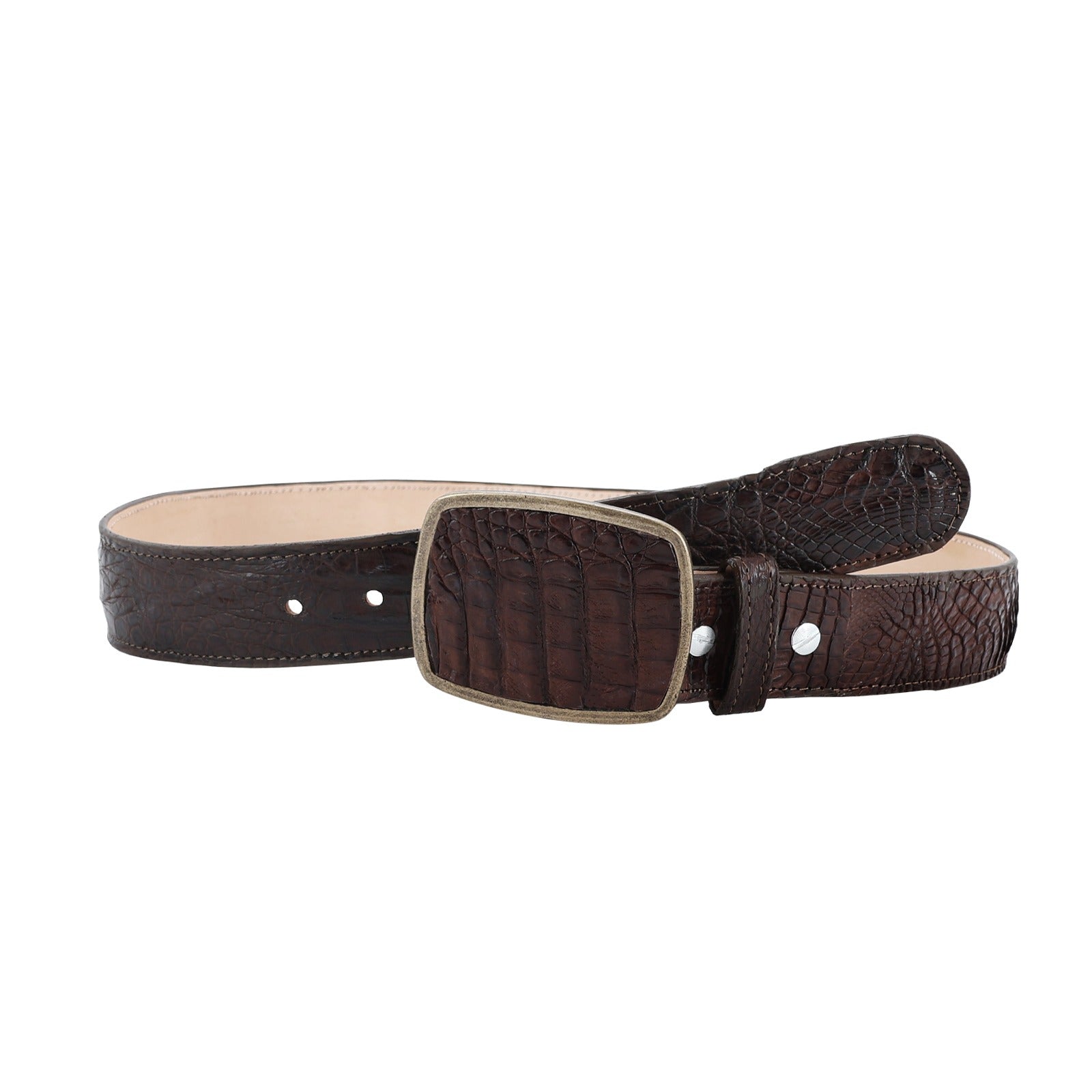 Cinto HC Cocodrilo Tabaco