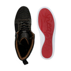 Sneakers Casuales en piel de Pitón Nobuck color Tabaco