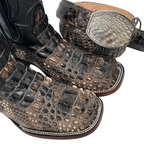Bota Bulldog Nuca de American Alligator Natural