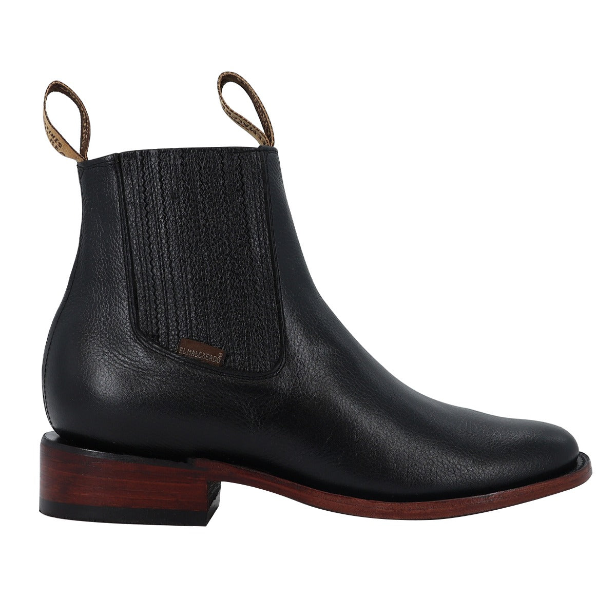 Botín Floter Negro Suela de Cuero