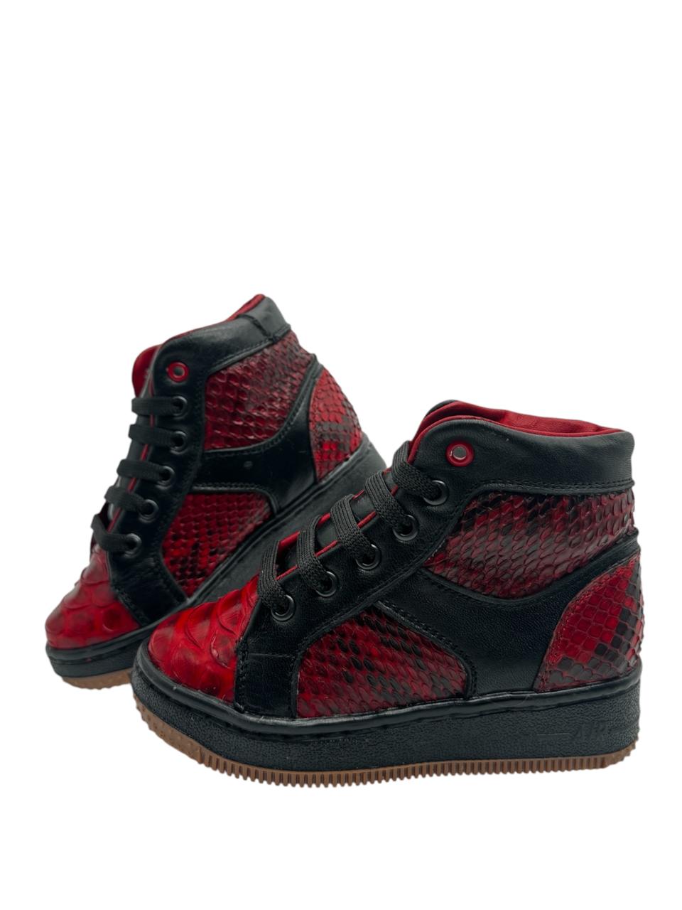 Zeus Kids Python Rojo Lustrado