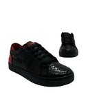 Sneakers casuales en piel de Pitón Brillante color Negro