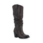 Bota Casual Alta en piel de Res color Chocolate