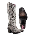 Botas Vaqueras altas en piel de Pitón Natural