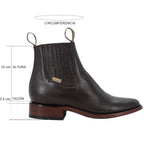 Oval Floter Tobacco Boot with Leather Sole