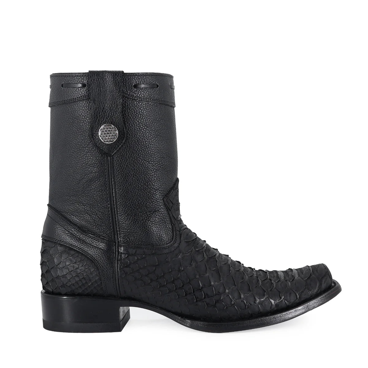 Botín Dylan Python Nobuck Negro