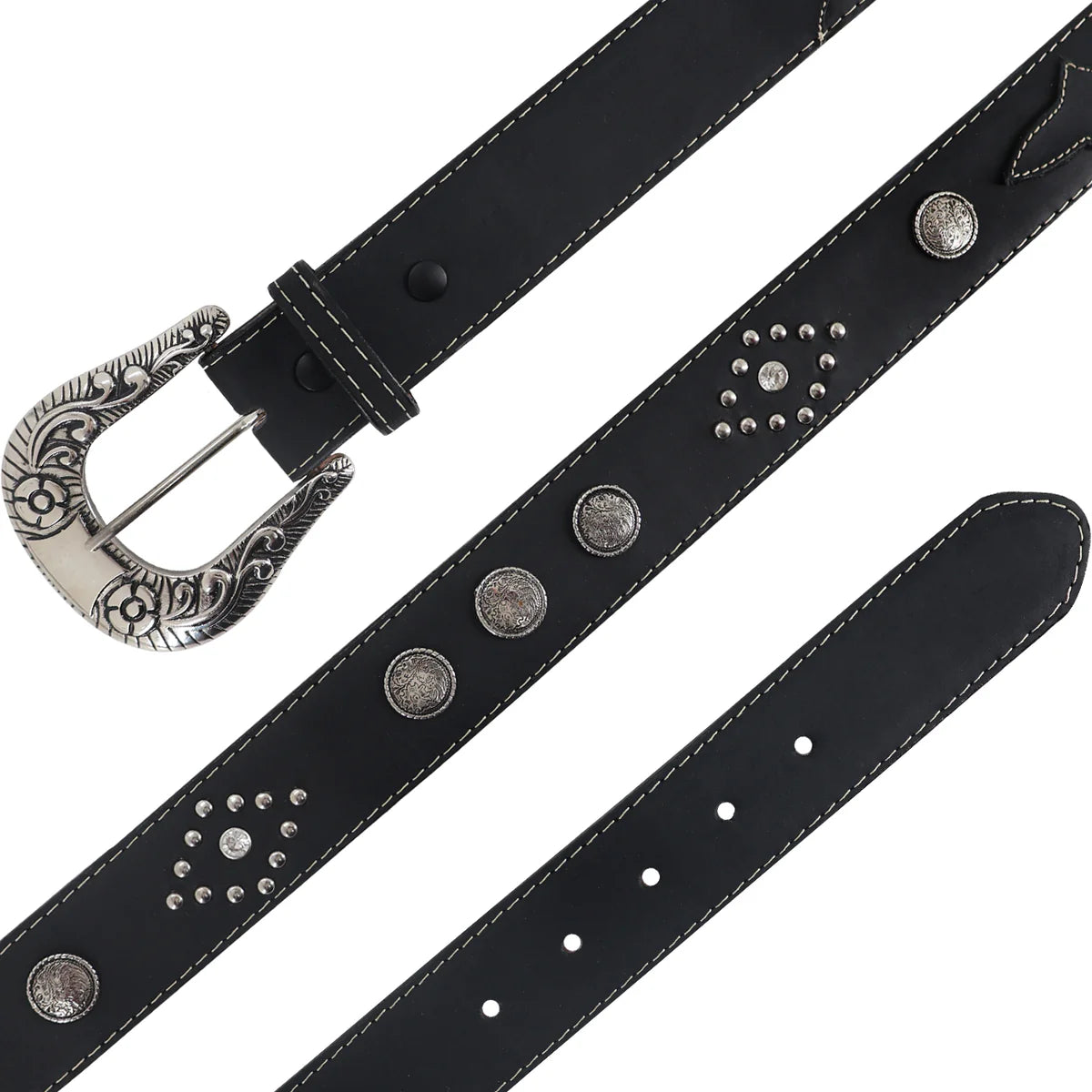 Cinto para Dama Mod. Rombos Negro