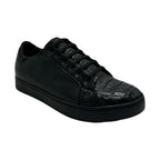 Sneakers en piel de Caimán color Negro