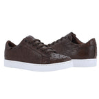 Sneakers en piel de Avestruz color Tabaco