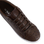 Sneakers en piel de Avestruz color Tabaco