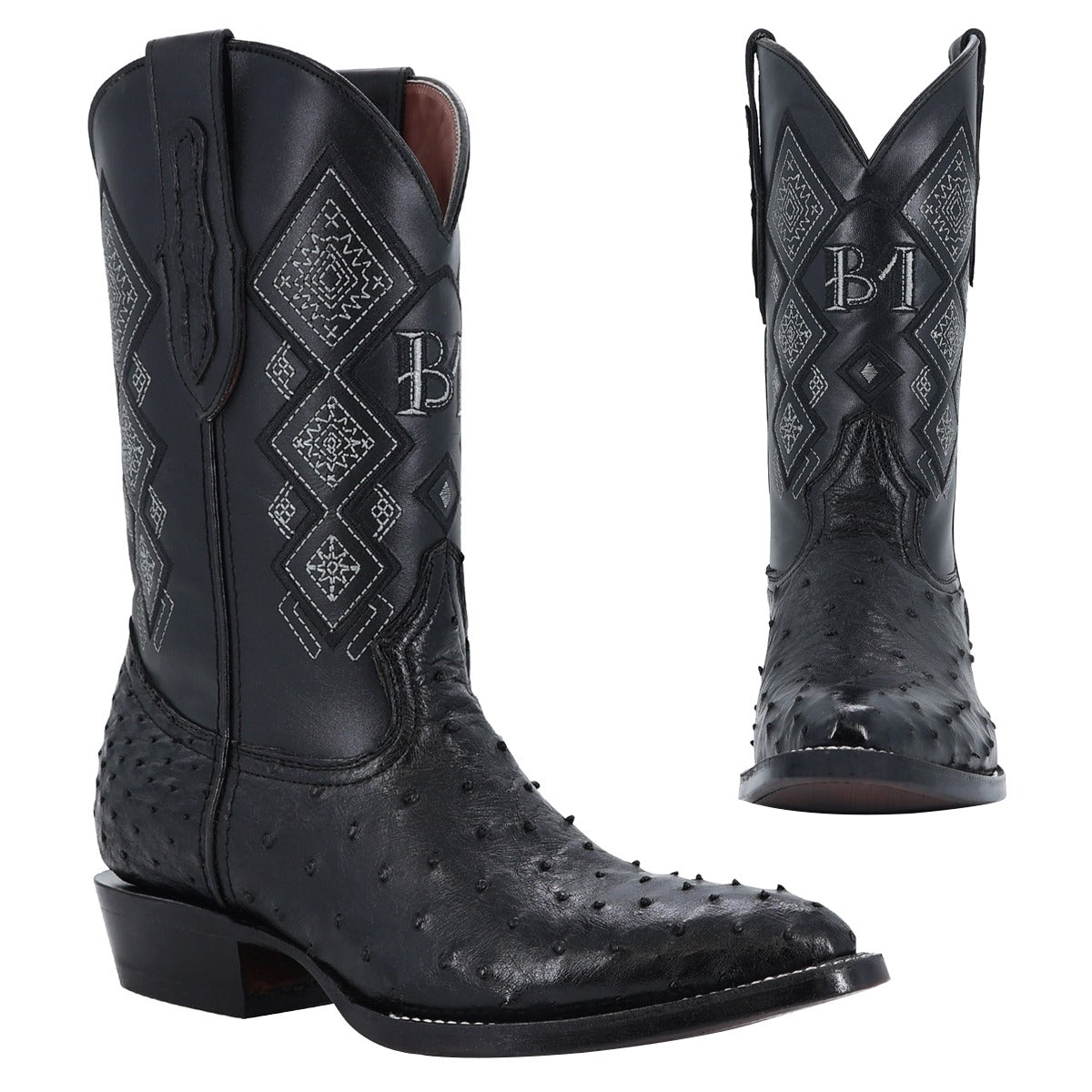 Avestruz Oval Negro