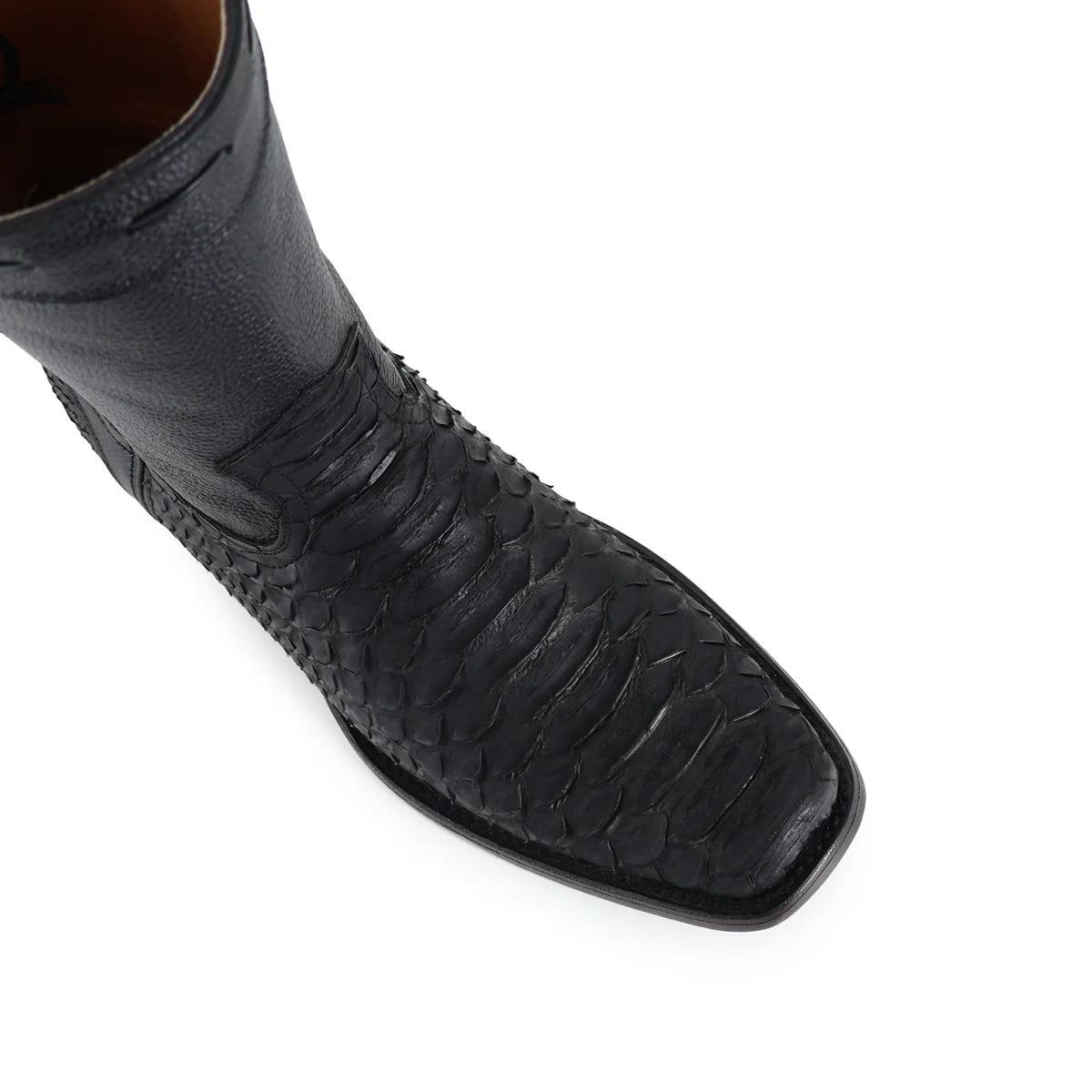 Botín Dylan Python Nobuck Negro