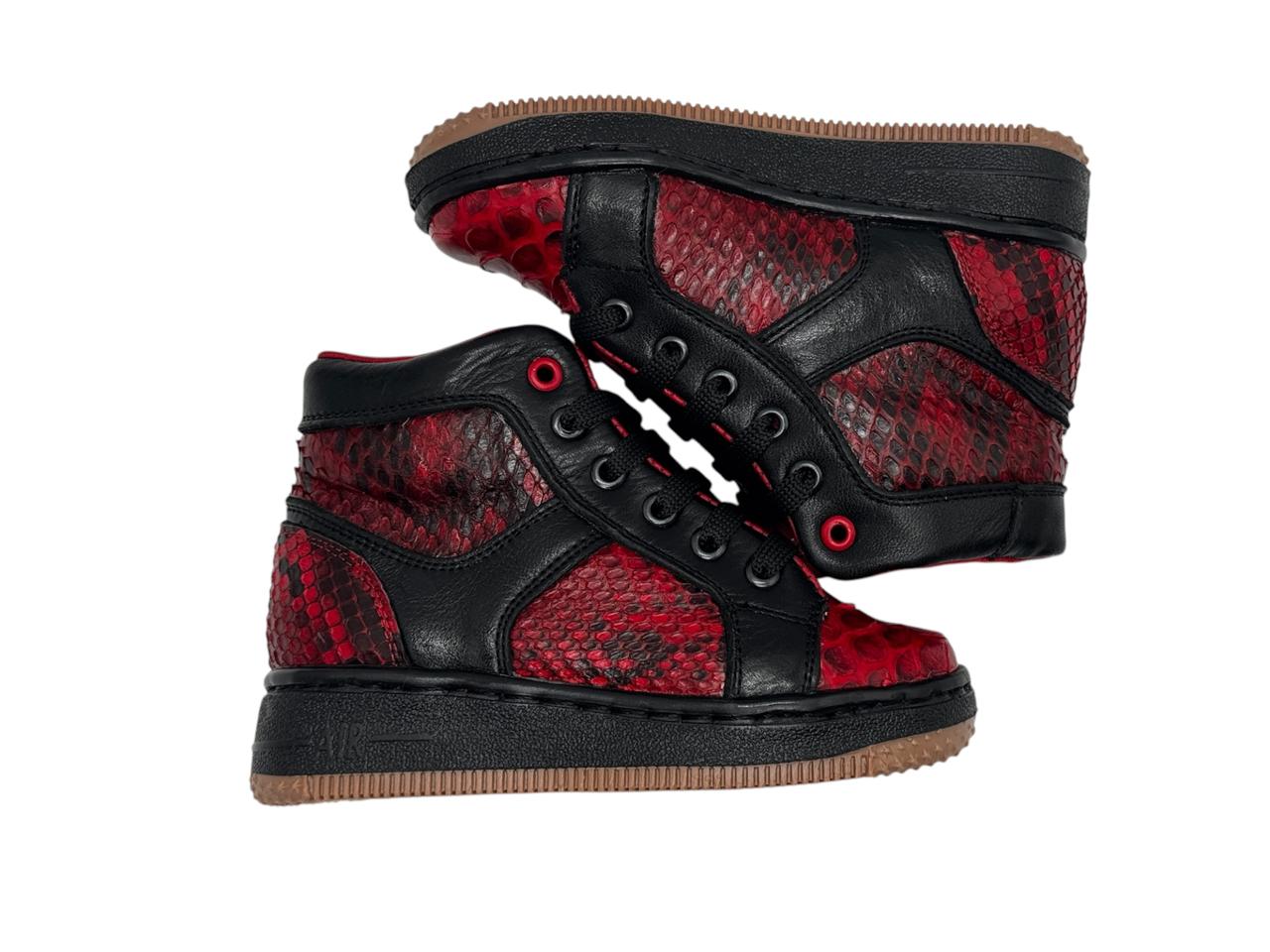 Zeus Kids Python Rojo Lustrado
