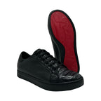 Sneakers en piel de Caimán color Negro