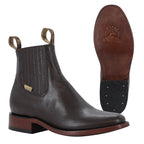 Oval Floter Tobacco Boot with Leather Sole