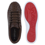 Sneakers en piel de Avestruz color Tabaco