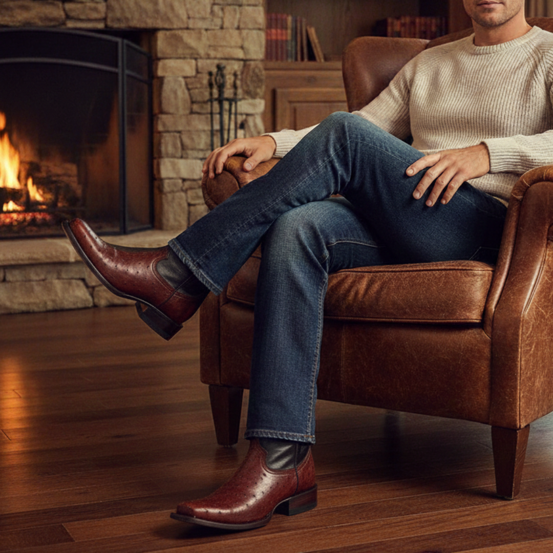 Botín Moy Avestruz Café Rústico