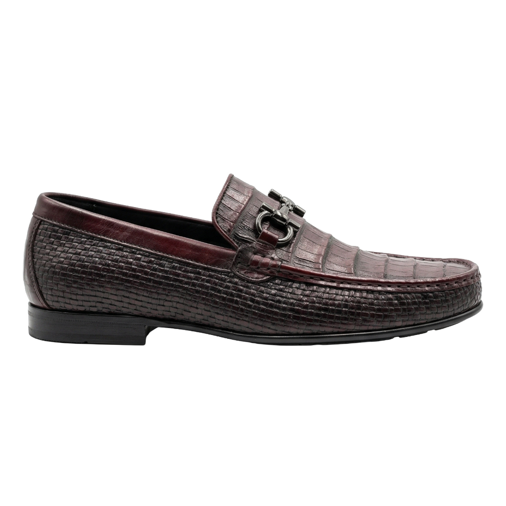Zapato de Vestir en piel de Caimán color Vino