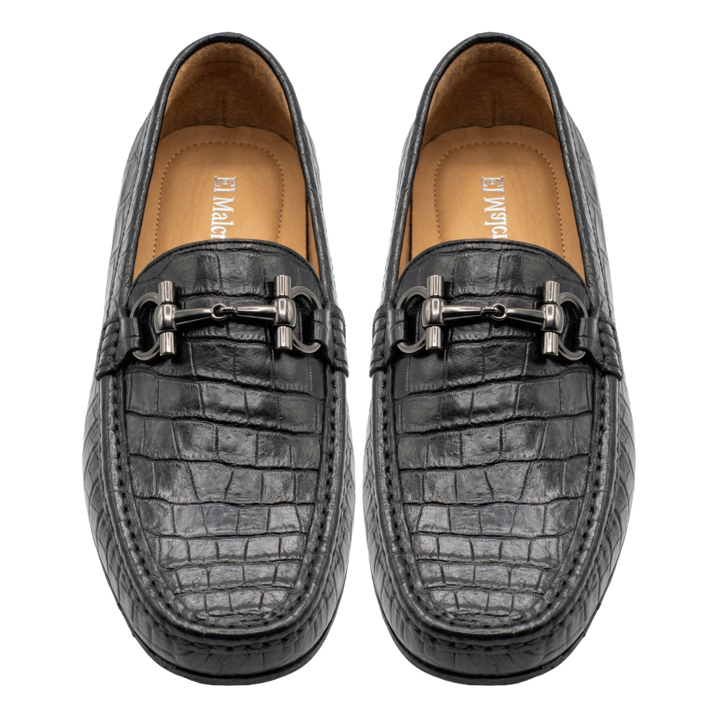 Zapato de vestir en piel de Caimán color Negro