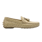 Zapato de vestir en piel de Avestruz Color Beige