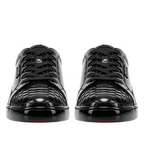 Sneakers en Piel de Pitón Brillante color Negro