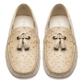 Zapato de vestir en piel de Avestruz Color Beige