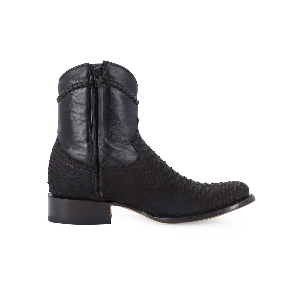 Botín Moy Cuerda Python Negro