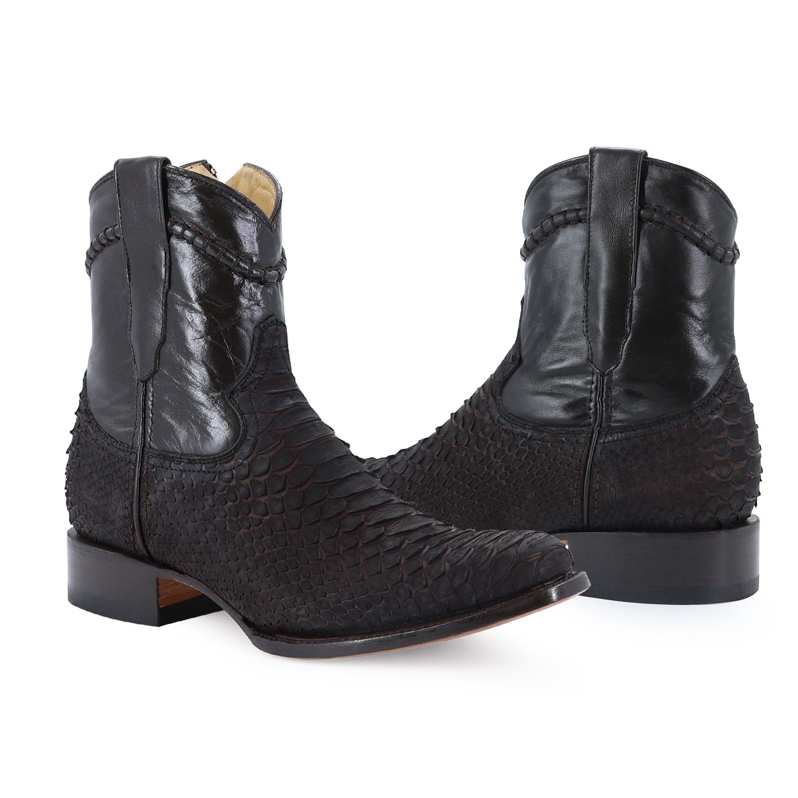 Botín Moy Cuerda Python Negro