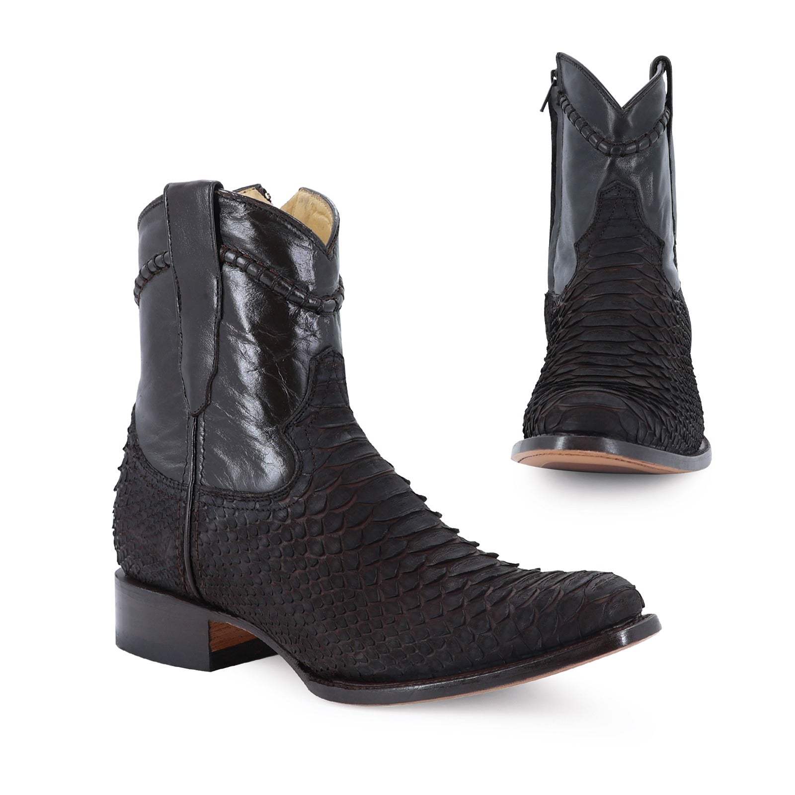 Botín Moy Cuerda Python Negro
