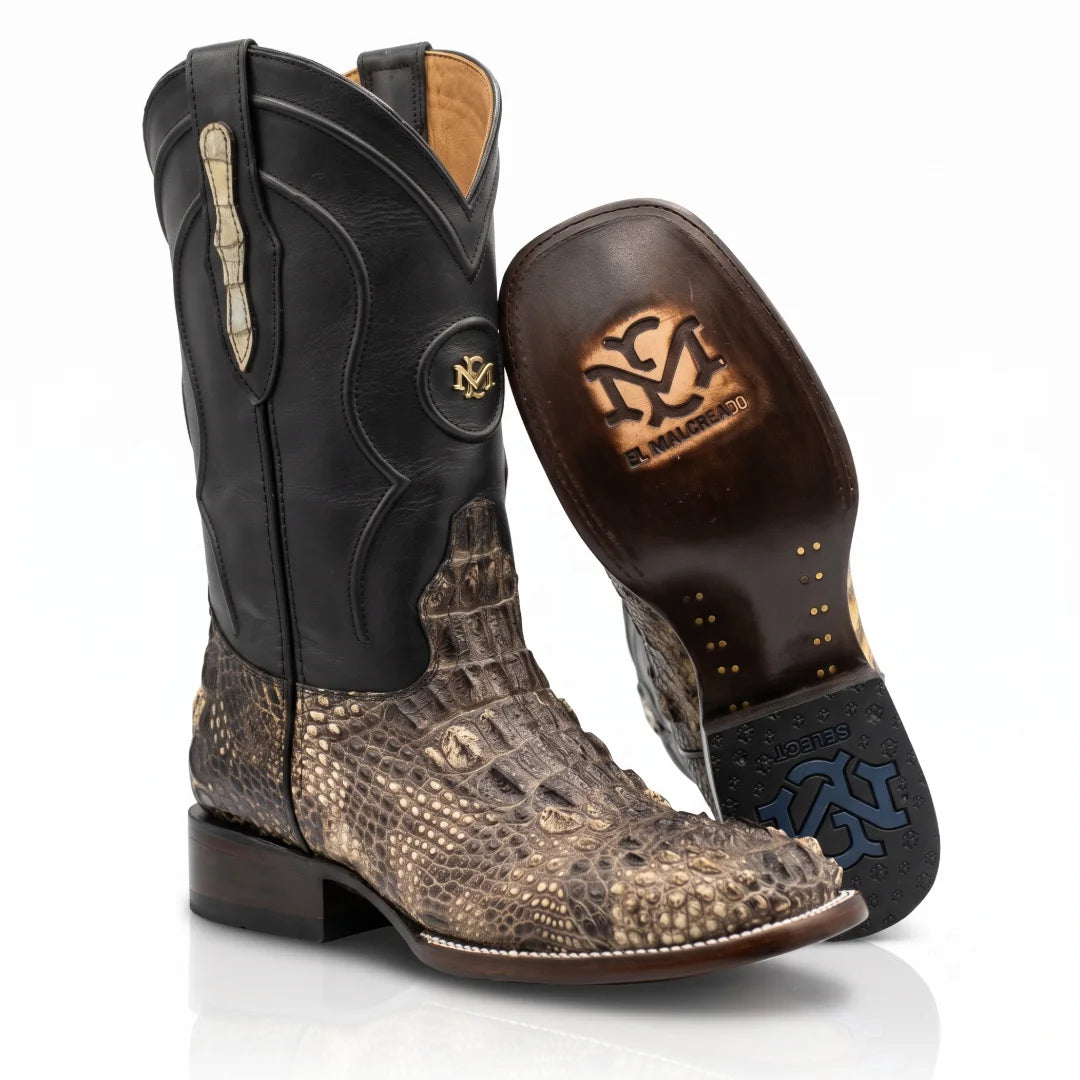 Bota Bulldog Nuca de American Alligator Natural