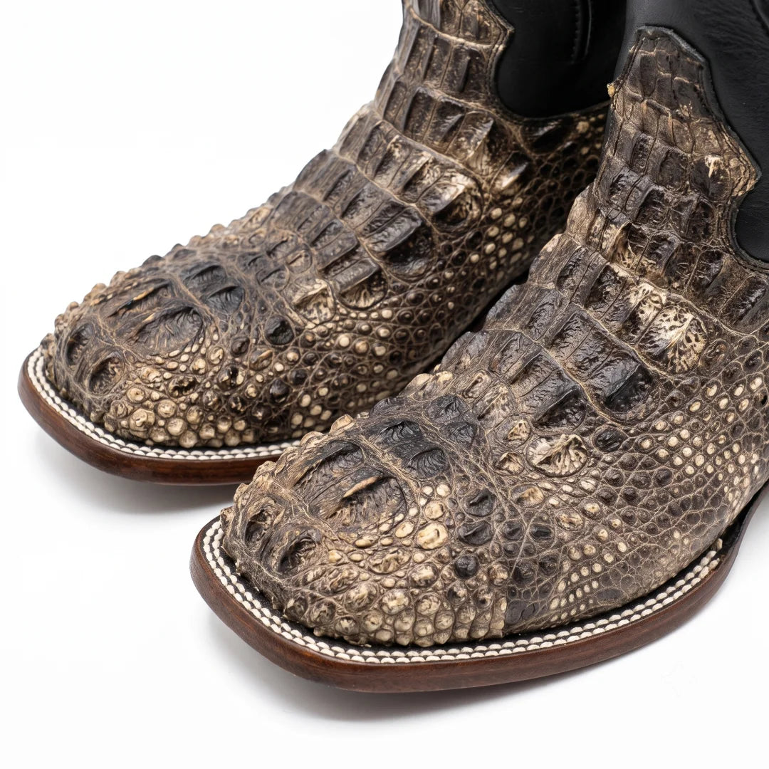 Bota Bulldog Nuca de American Alligator Natural