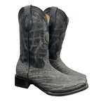 Bota Dubai en piel de Elefante Gris