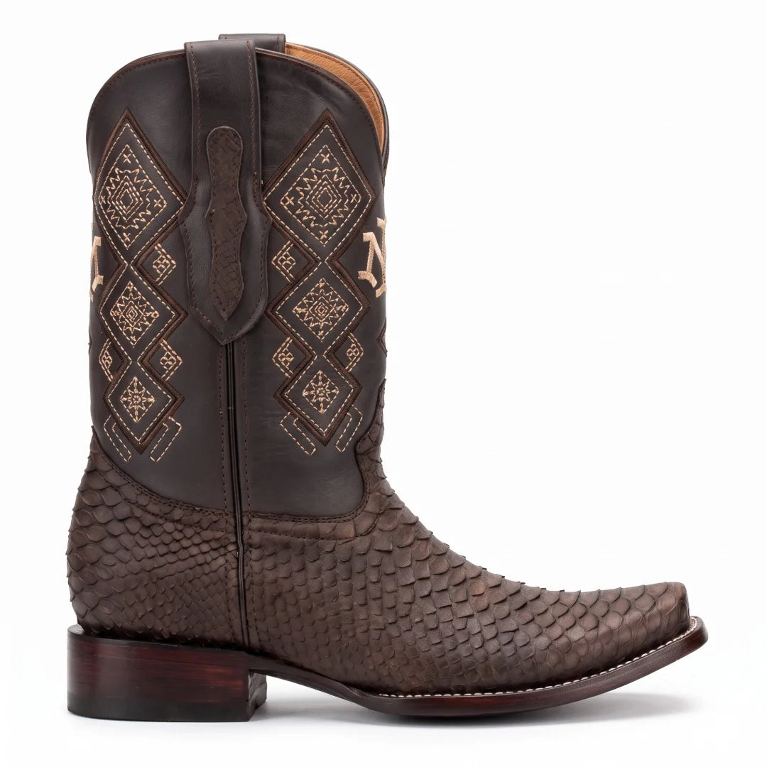 Bota Dubay Pitón Tabaco Nobuck