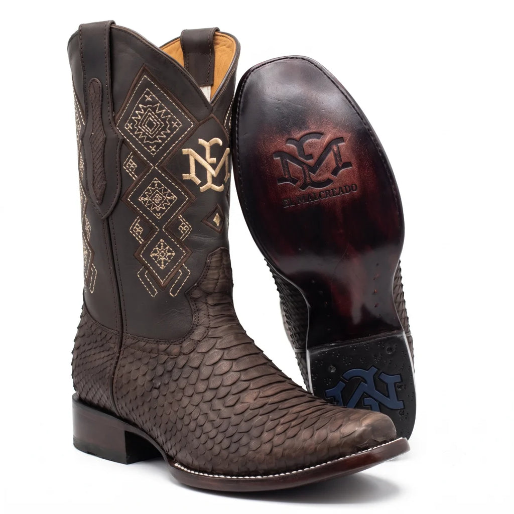Bota Dubay Pitón Tabaco Nobuck