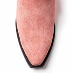 Bota alta en piel de Res color Rosa