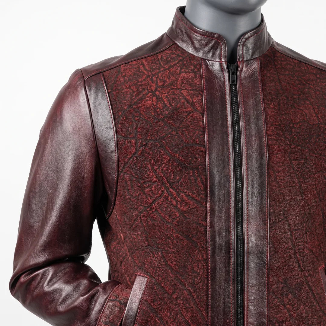 Chamarra en Piel de Elefante Blackcherry