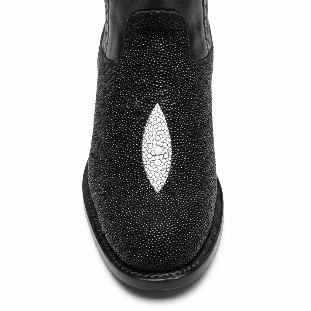 Botín Oval Mantarraya con Diamante