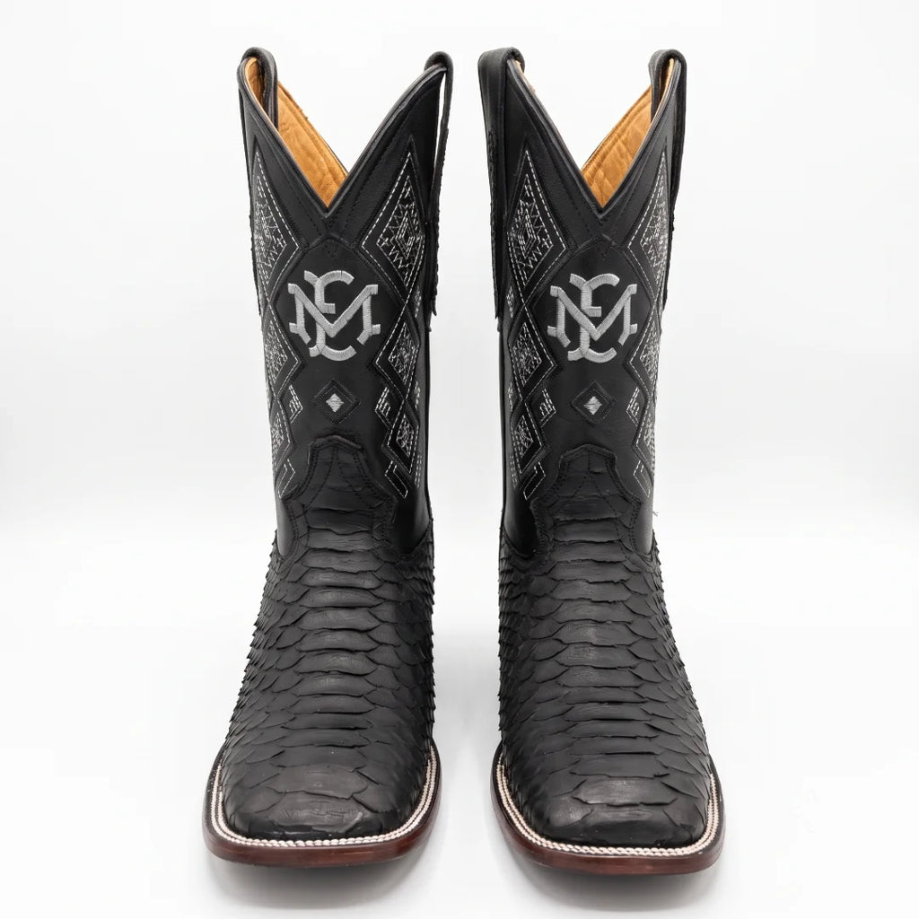 Bota Bulldog Pitón Negro Nobuck
