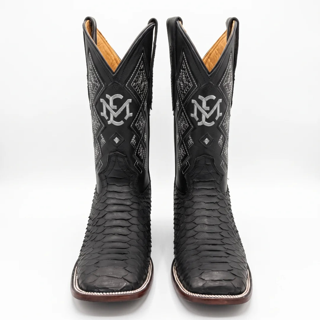 Bota Bulldog Pitón Negro Nobuck