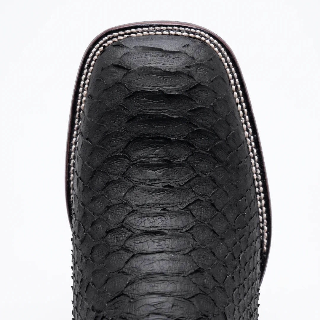 Bota Bulldog Pitón Negro Nobuck